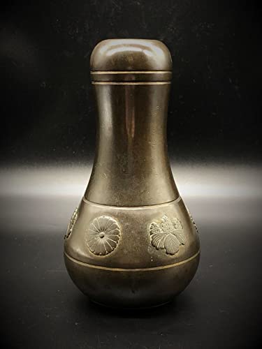 【 皇室献上茶道具 】 杓立　十六弁八重表菊・五七桐文　高肉手彫り Amazon.co.jp: 皇室献上茶道具 杓立 十六弁八重表菊五七桐文 高肉